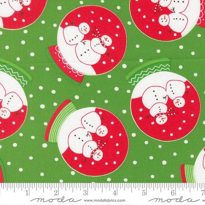 Snow Time Snow Globes Evergreen - Moda from Fort Worth Fabric Studio