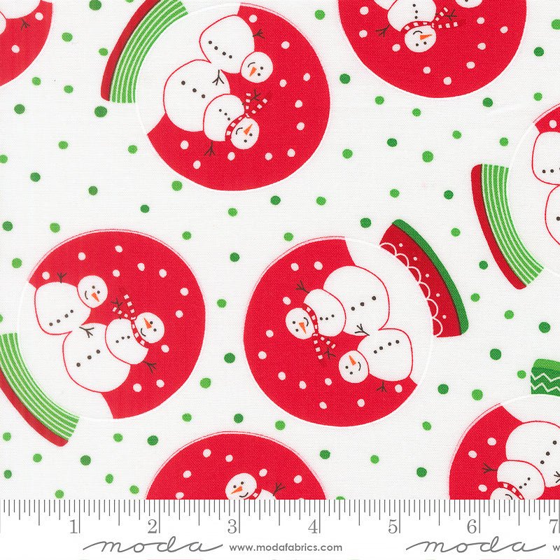Snow Time Snow Globes Winter White - Moda from Fort Worth Fabric Studio