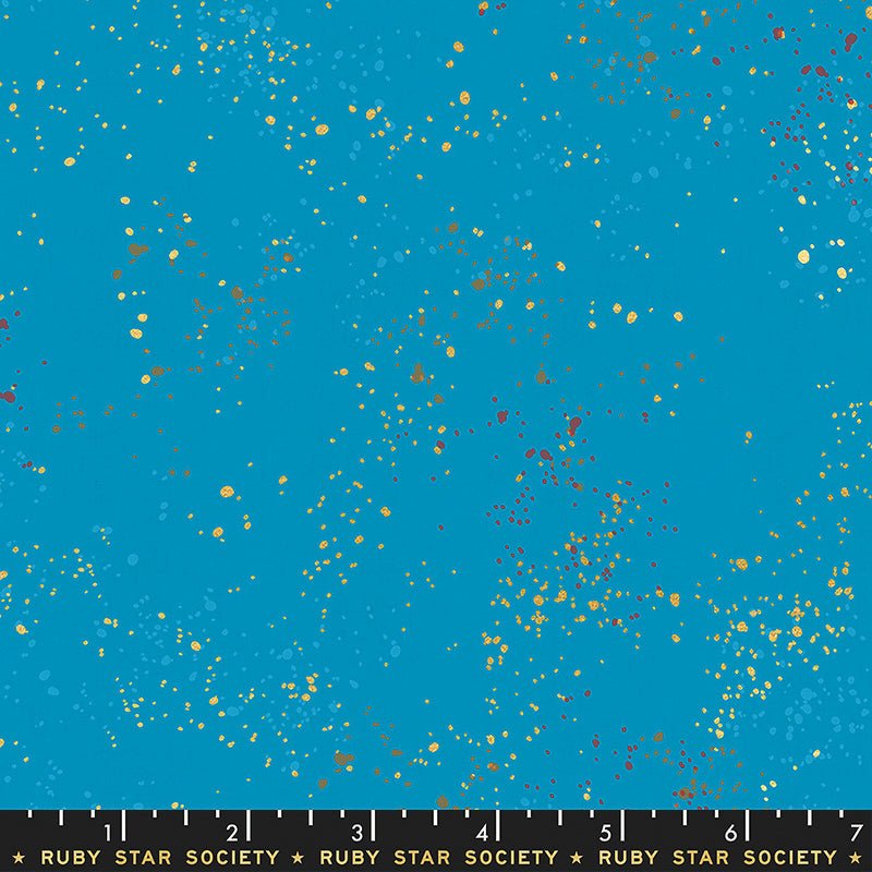 Speckled Bright Blue Metallic - Ruby Star Society from Fort Worth Fabric Studio