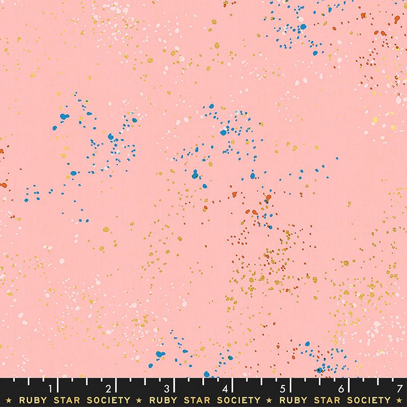 Speckled Candy Pink Metallic - Ruby Star Society from Fort Worth Fabric Studio