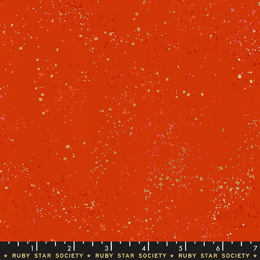 Speckled Metallic Warm Red - Ruby Star Society from Fort Worth Fabric Studio