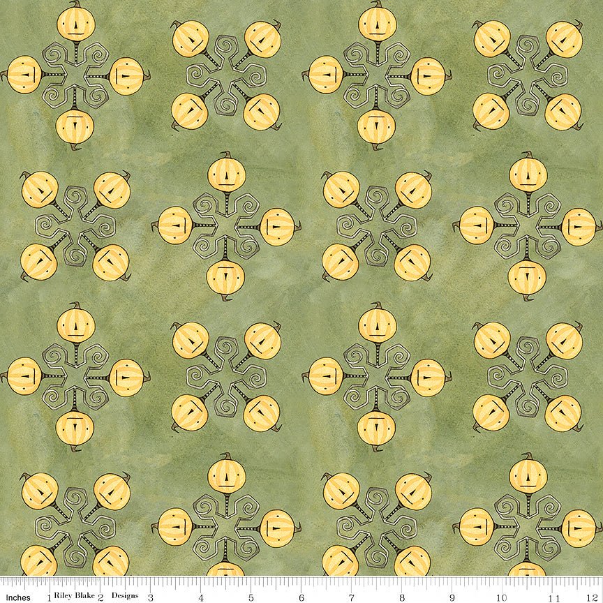 Spooky Jacks Green - Riley Blake from Fort Worth Fabric Studio