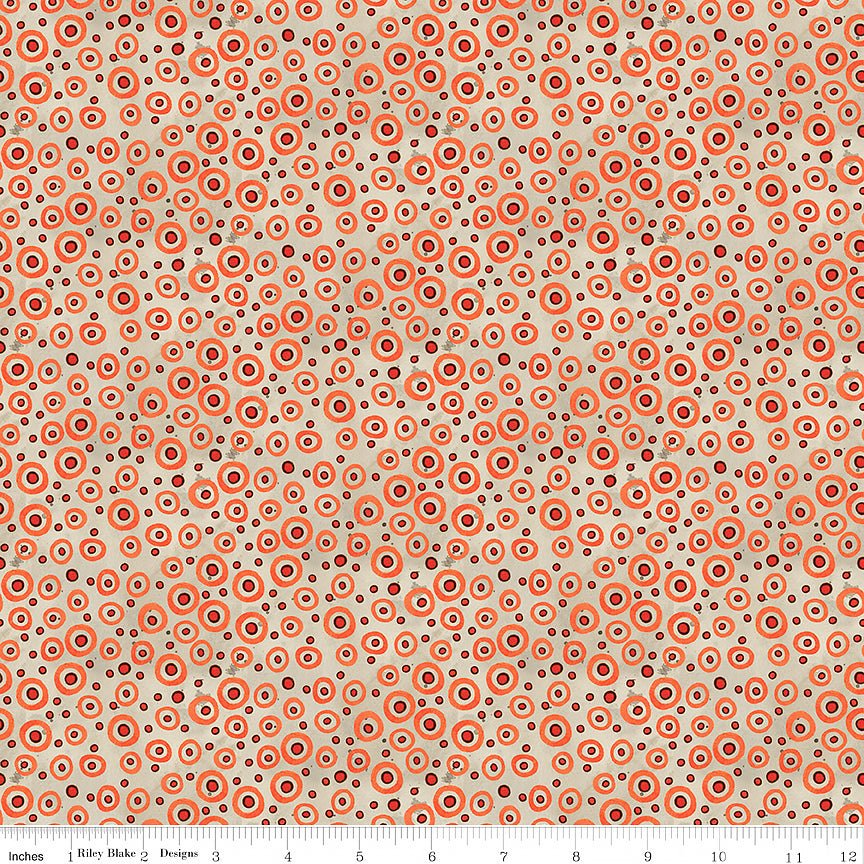 Spooky Polka Dots Gray - Riley Blake from Fort Worth Fabric Studio