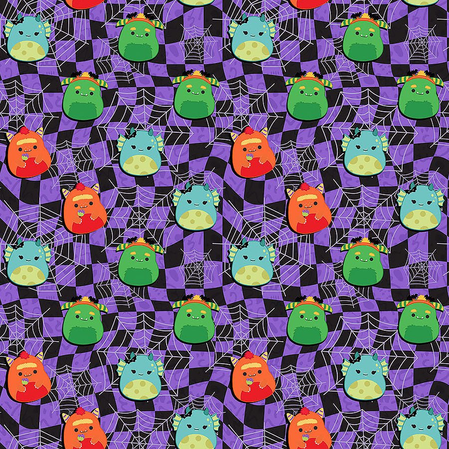 Squishmallows Boo Squad Cobwebs Purple - Northcott from Fort Worth Fabric Studio