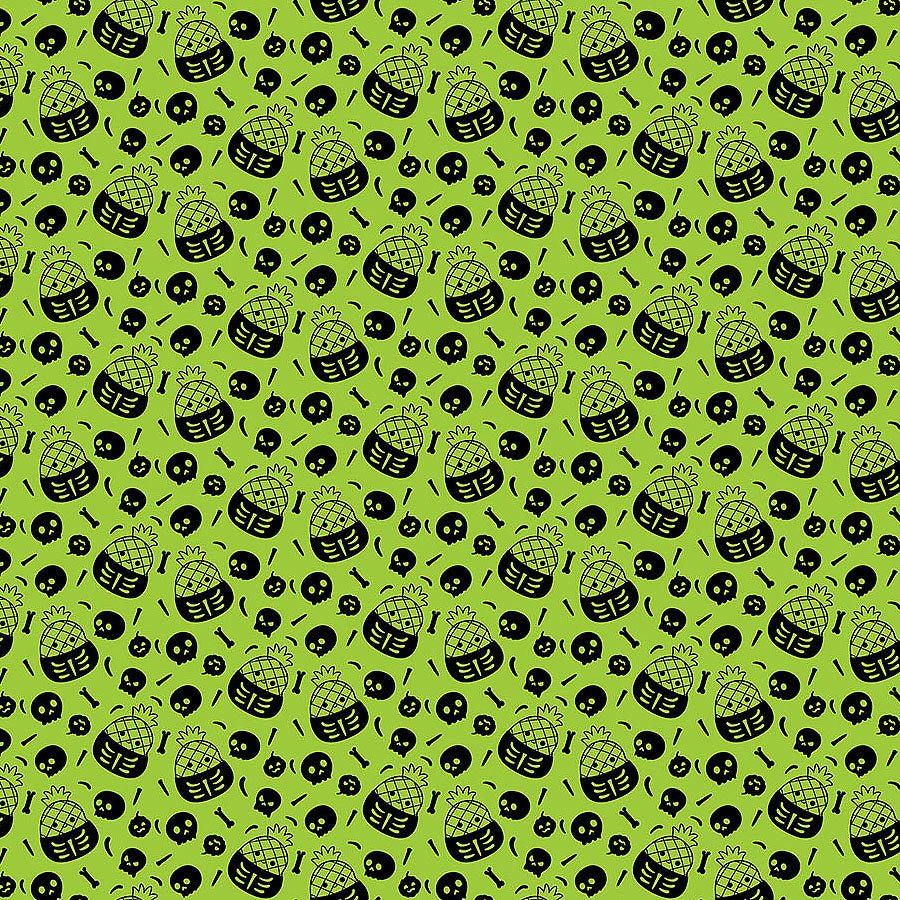 Squishmallows Boo Squad Maui Skeleton Lime - Northcott from Fort Worth Fabric Studio