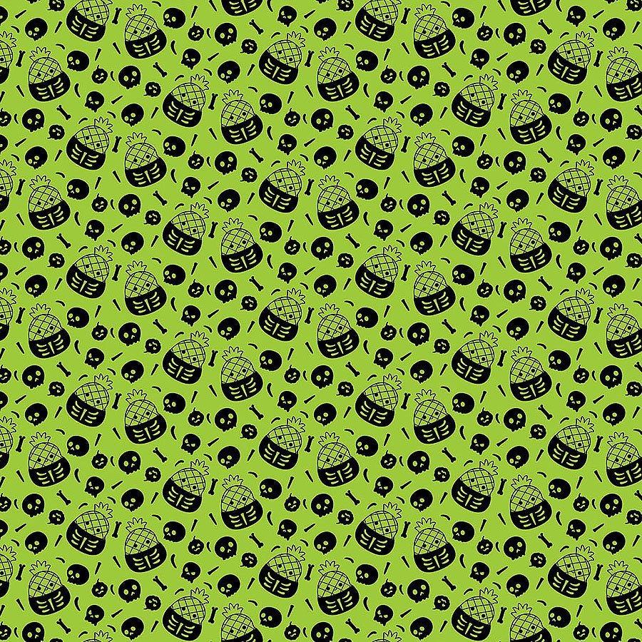 Squishmallows Boo Squad Maui Skeleton Lime – Remnant 36″ × 44″ - Northcott from Fort Worth Fabric Studio
