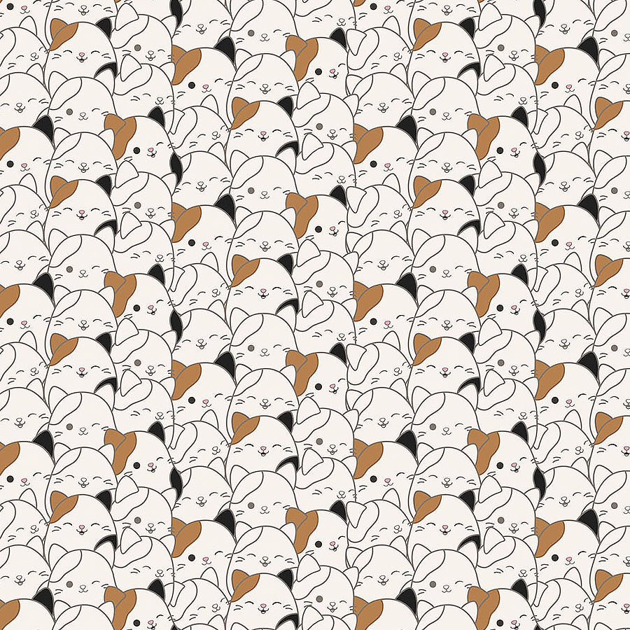 Squishmallows Packed Cats Cream - Northcott from Fort Worth Fabric Studio