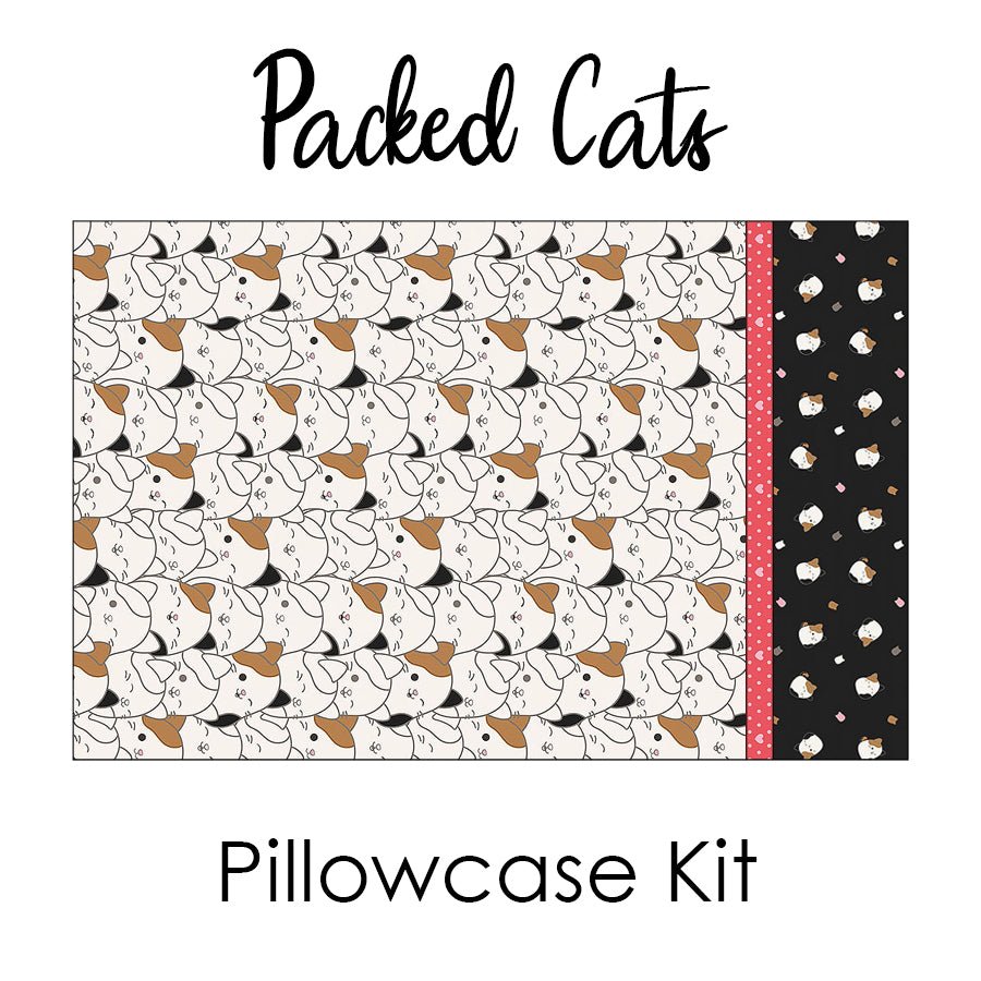 Squishmallows - Packed Cats - Pillowcase Kit from Northcott - Northcott from Fort Worth Fabric Studio