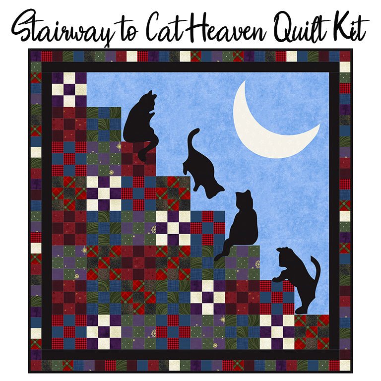 Stairway to Cat Heaven Quilt Kit from FWFS - Fort Worth Fabric Studio from Fort Worth Fabric Studio