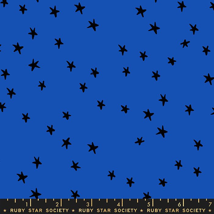 Starry Night Sky Blue Ribbon - Ruby Star Society from Fort Worth Fabric Studio