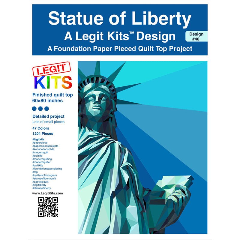 Statue of Liberty Foundation Paper Pieced Quilt Pattern by Legit Kits Design - Legit Kits Design