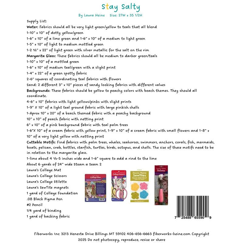 Stay Salty Collage Pattern by Fiberworks Inc - Fiberworks Inc from Fort Worth Fabric Studio