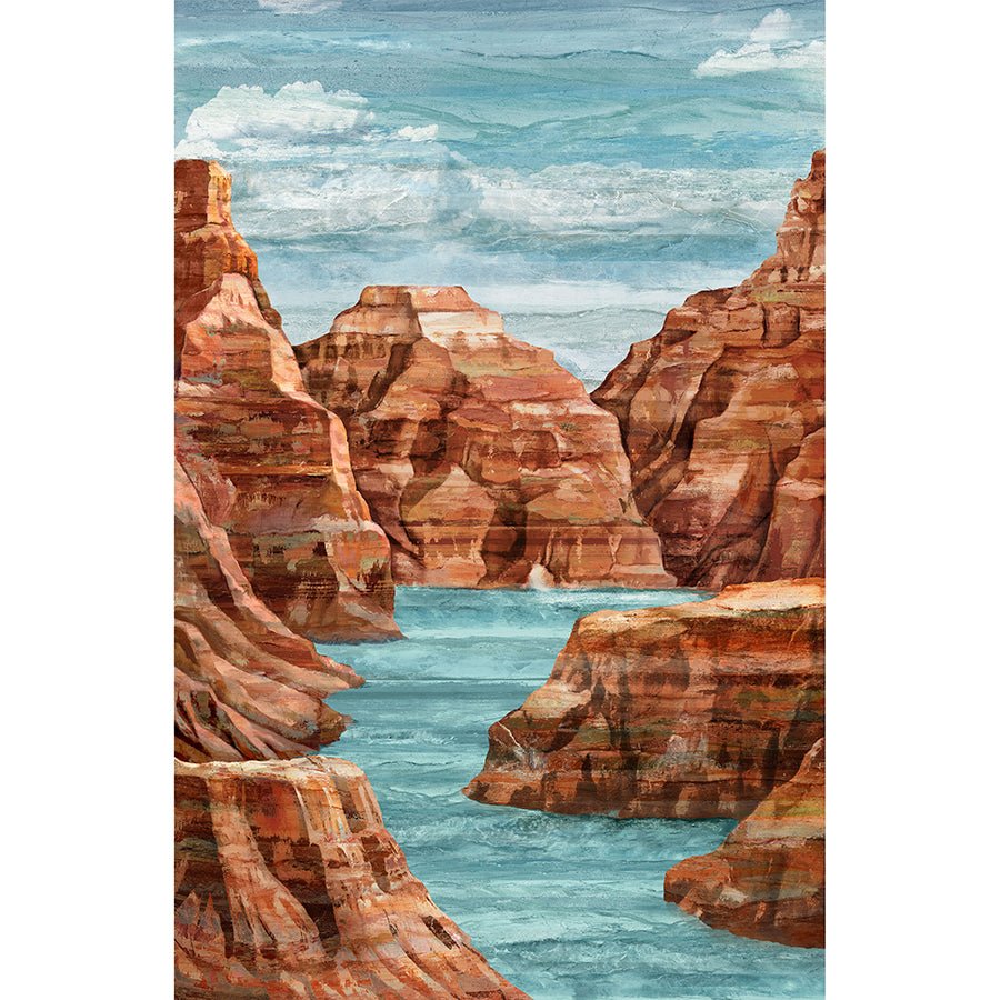 Stonehenge Canyon 28" Panel Blue Multi - Northcott from Fort Worth Fabric Studio