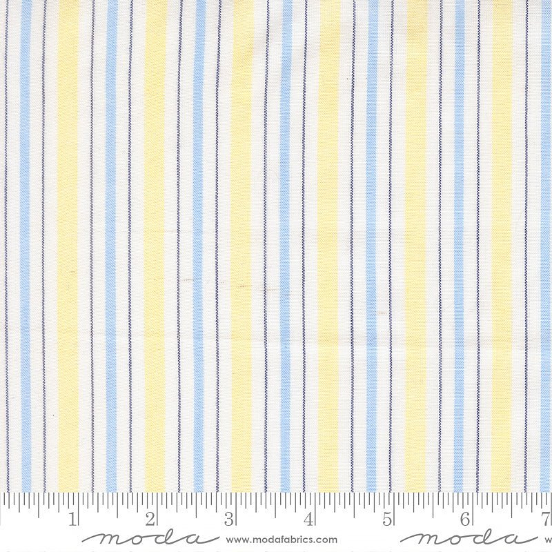 Summer Solstice Wovens Stripes Canary Yardage by Moda