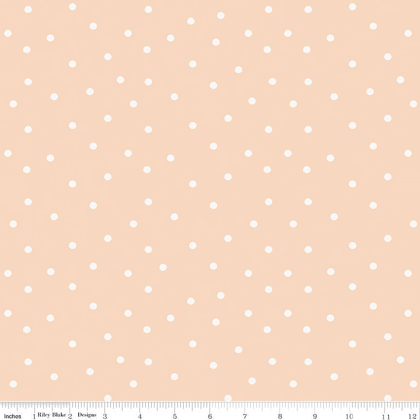 Sunflower Whispers Dots Blush - Riley Blake from Fort Worth Fabric Studio