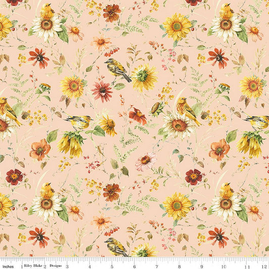 Sunflower Whispers Prairie Blush - Riley Blake from Fort Worth Fabric Studio