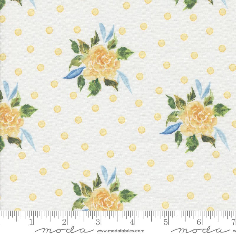 Sunshine & Blue Skies Rosey Dots Cloud - Moda from Fort Worth Fabric Studio