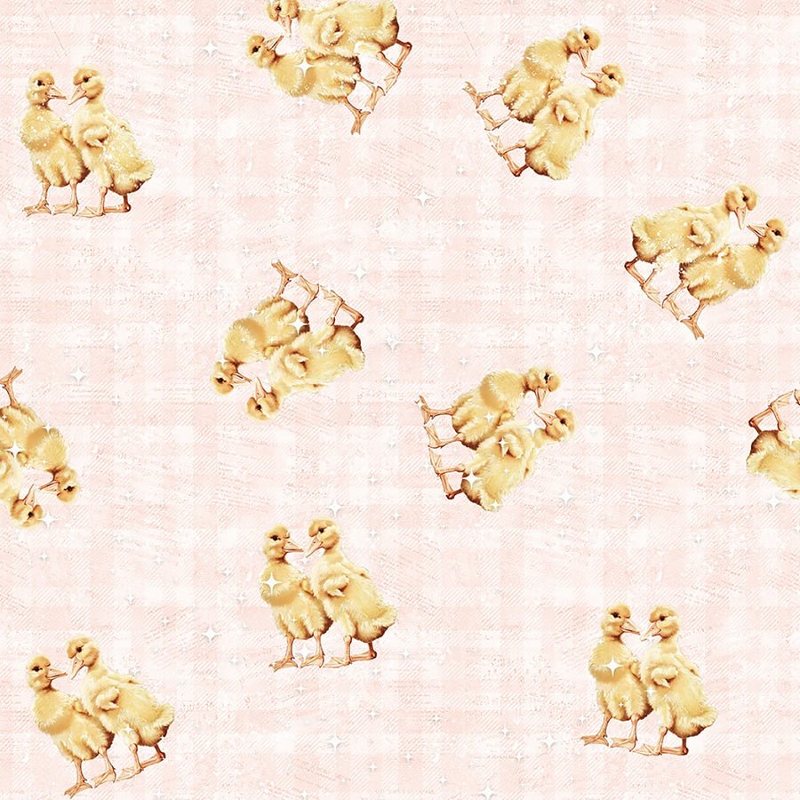 Sweet Spring Ducks Pink - Blank Quilting from Fort Worth Fabric Studio