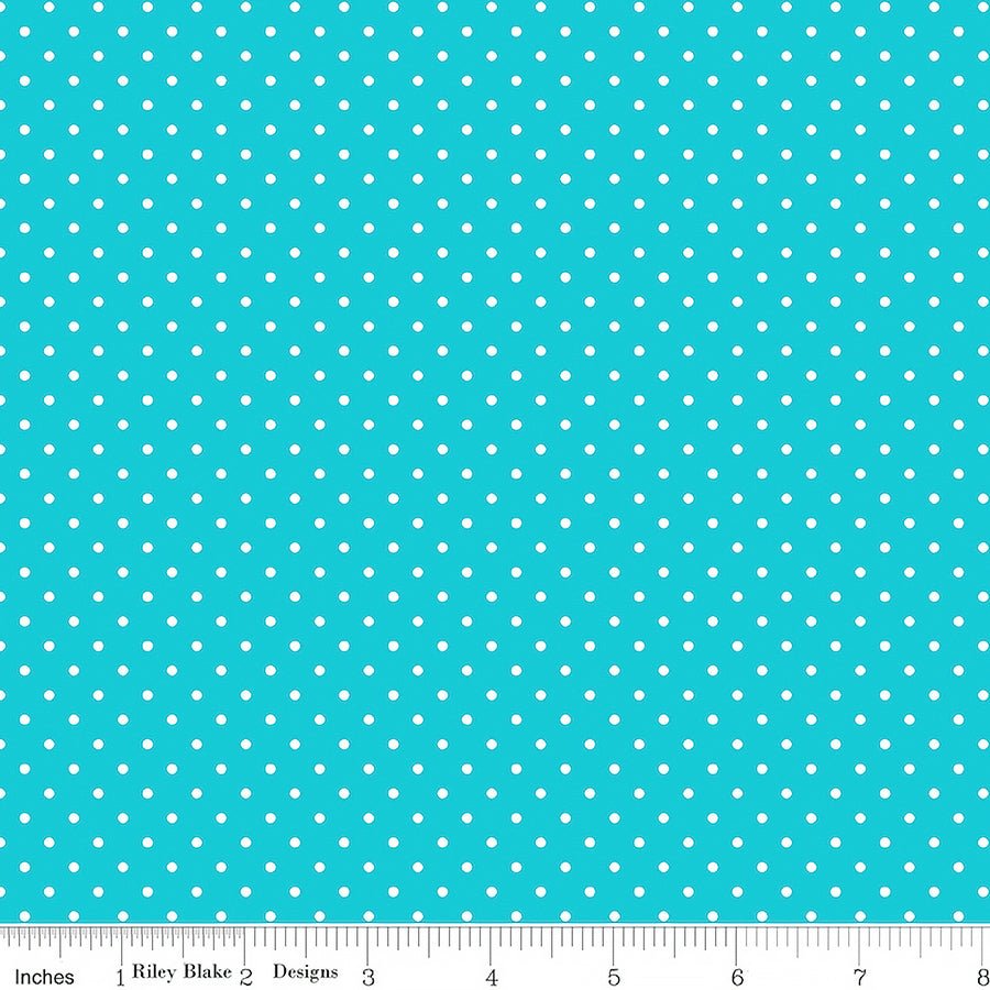 Swiss Dot White On Mermaid's Tail - Riley Blake from Fort Worth Fabric Studio