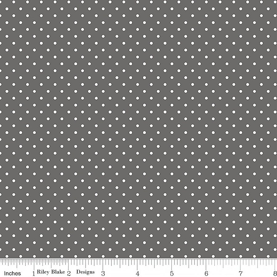Swiss Dot White On Shadow - Riley Blake from Fort Worth Fabric Studio