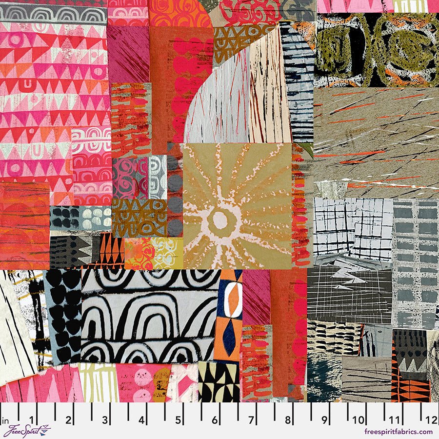 Tales from the Forest Textured Patch Multi - Free Spirit from Fort Worth Fabric Studio