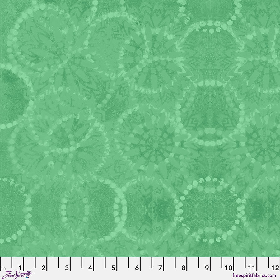 Textures 2 Rings Mint - Free Spirit from Fort Worth Fabric Studio