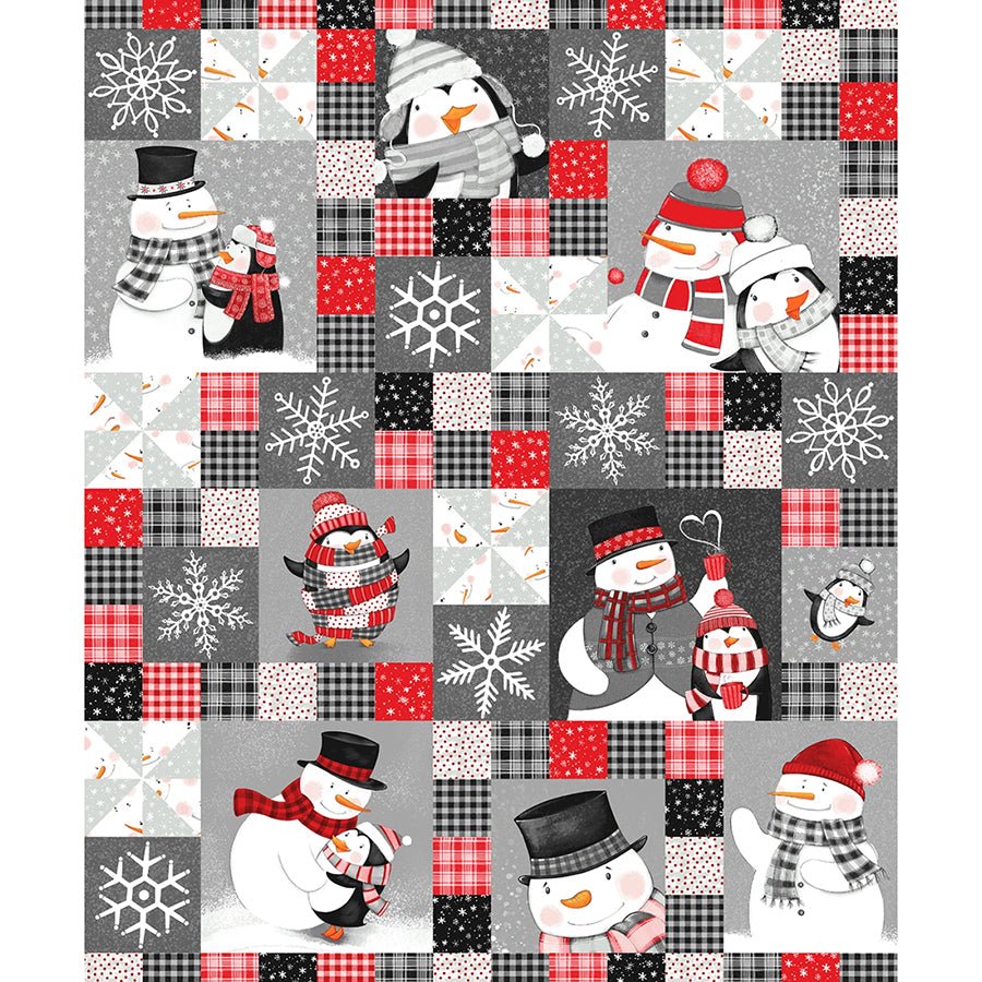 The Cool Club Flannel Cheater Print Charcoal - Studio E from Fort Worth Fabric Studio