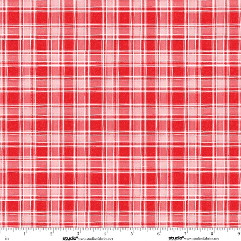 The Cool Club Flannel Plaid Red - Studio E from Fort Worth Fabric Studio