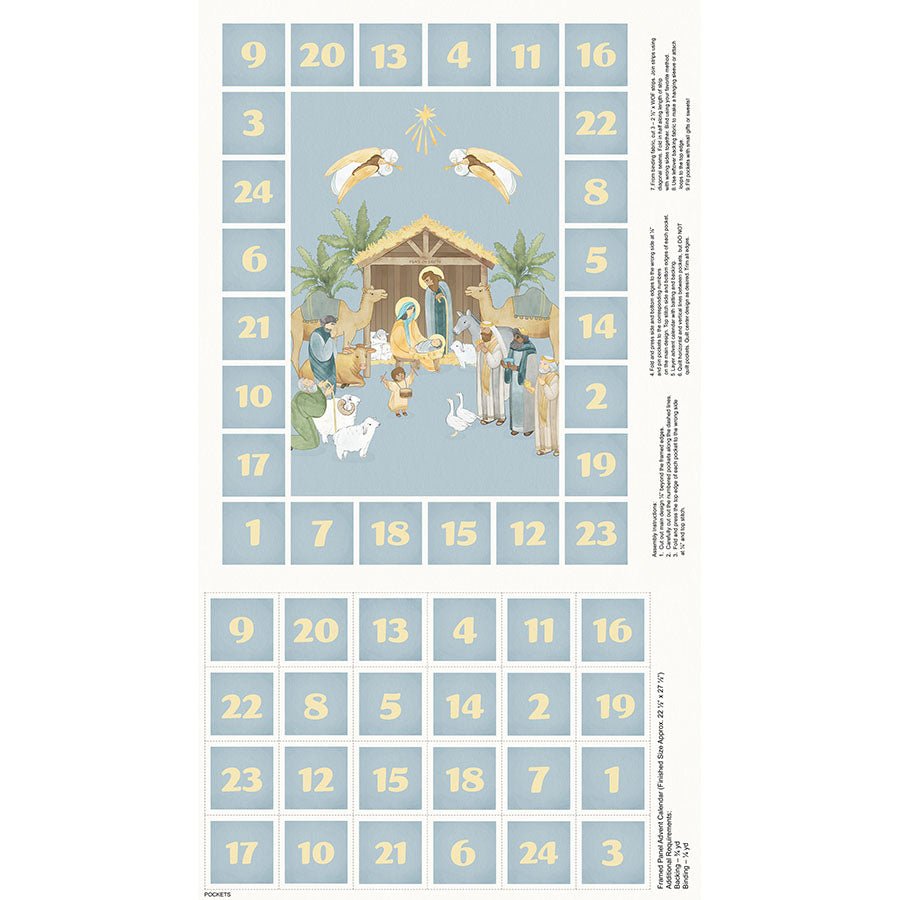 The Nativity 24" Advent Calendar Panel Multi - Northcott from Fort Worth Fabric Studio