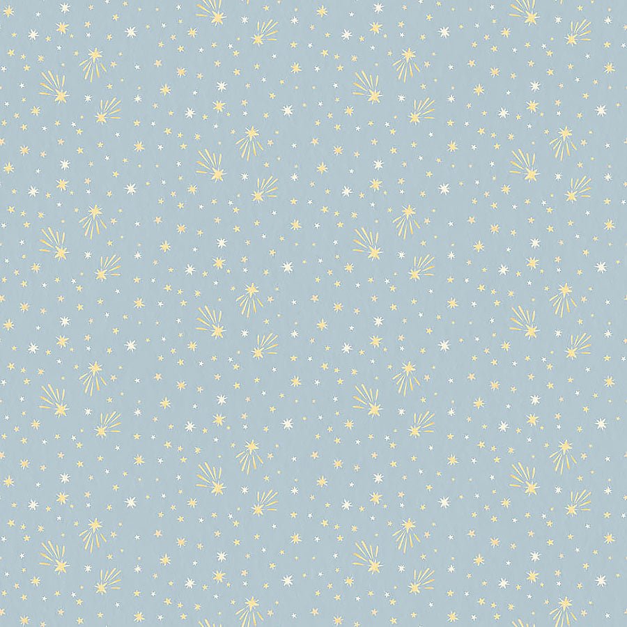 The Nativity Stars Blue Multi - Northcott from Fort Worth Fabric Studio