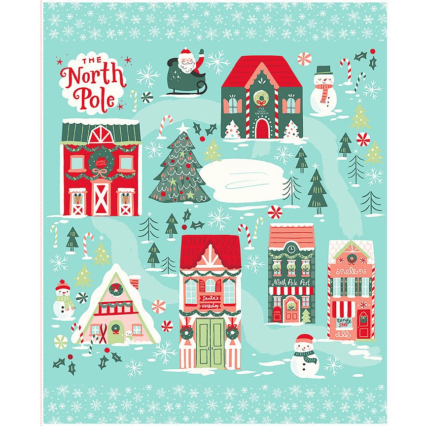 The North Pole Flannel 35 ½" Panel Multi - Riley Blake from Fort Worth Fabric Studio