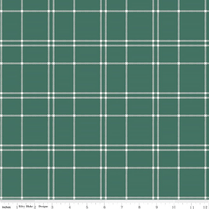 The North Pole Flannel Plaid Forest - Riley Blake from Fort Worth Fabric Studio