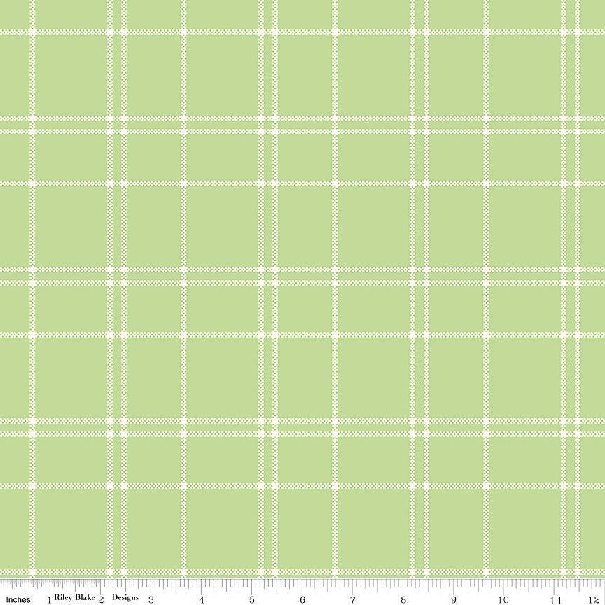The North Pole Flannel Plaid Honeydew - Riley Blake from Fort Worth Fabric Studio