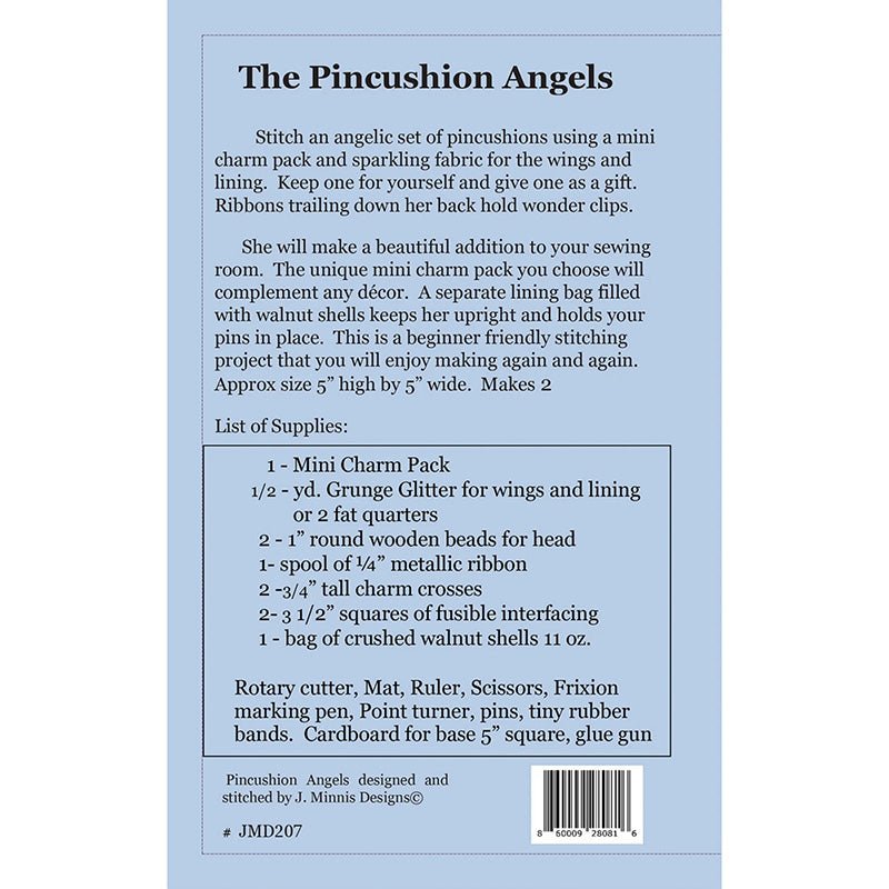 The Pincushion Angels Pattern by J. Minnis Designs - J. Minnis Designs from Fort Worth Fabric Studio
