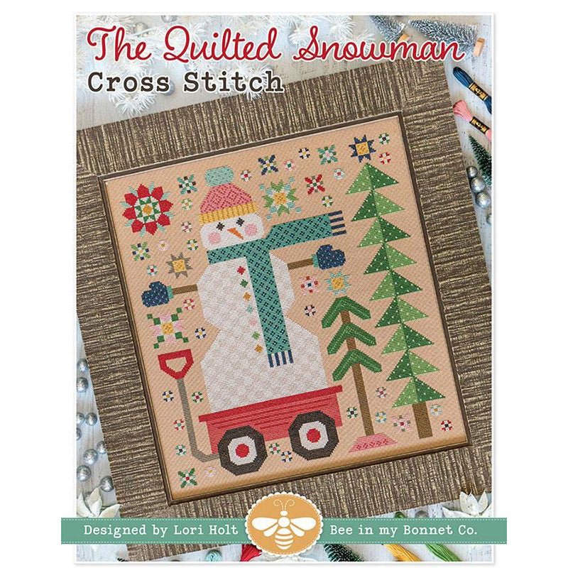 The Quilted Snowman Cross Stitch Pattern by It's Sew Emma - It's Sew Emma from Fort Worth Fabric Studio