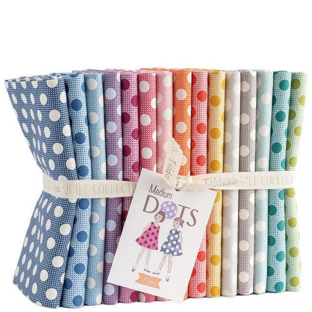 Tilda Medium Dots Fat Quarter Bundle 15pc - Tilda Fabrics from Fort Worth Fabric Studio