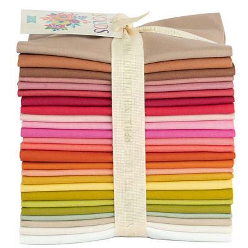 Tilda Solids Fat Quarter Bundle Warm 25pc - Tilda Fabrics from Fort Worth Fabric Studio