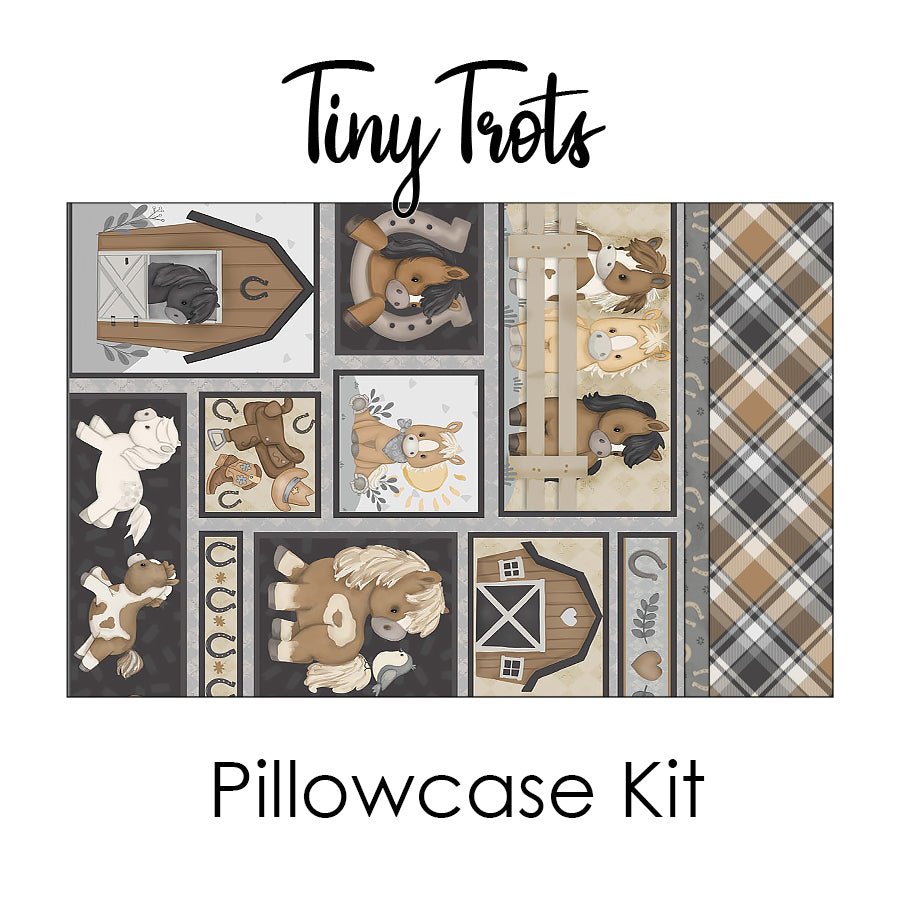 Tiny Trots Pillowcase Kit from Henry Glass - Henry Glass from Fort Worth Fabric Studio