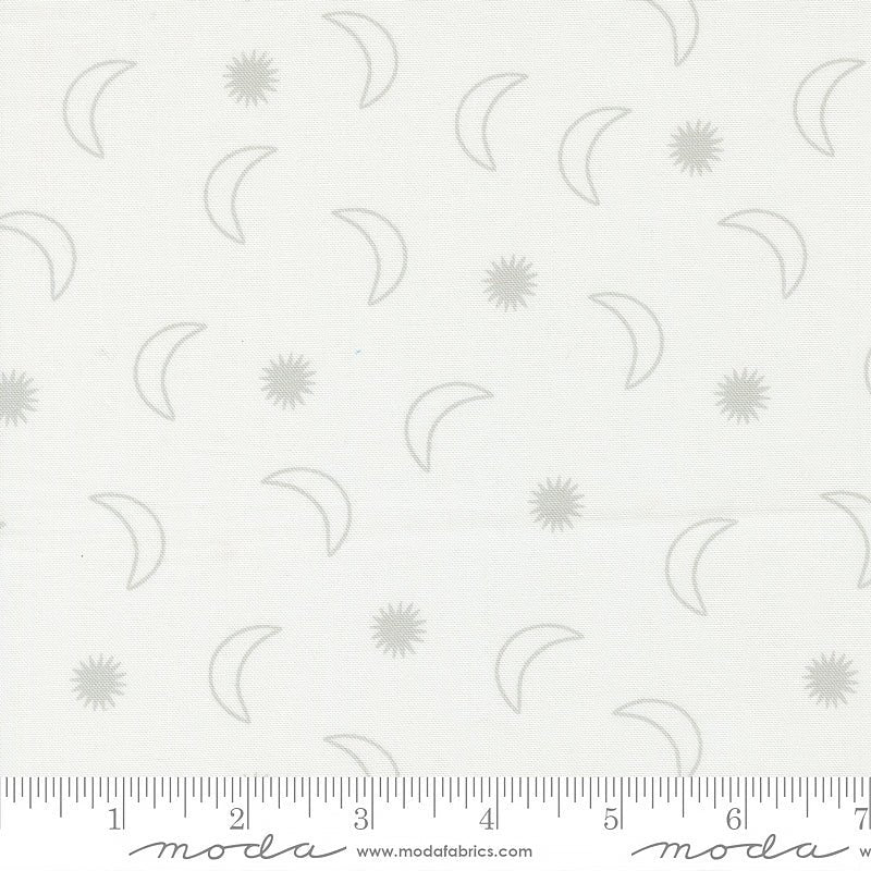 To The Moon & Back Moon & Stars Dove - Moda from Fort Worth Fabric Studio