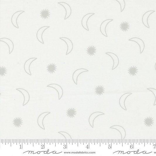 To The Moon & Back Moon & Stars Dove - Moda from Fort Worth Fabric Studio