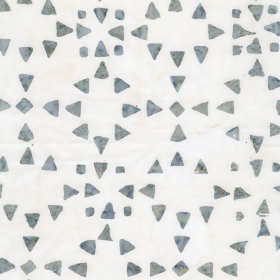 Tonga Juniper Batiks Triangle Patterns Ecru - Timeless Treasures from Fort Worth Fabric Studio