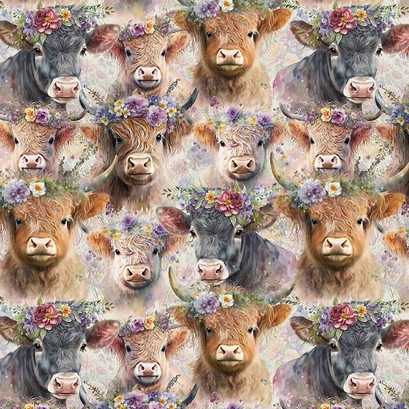 Too Cute Sweet Cows - David Textiles from Fort Worth Fabric Studio