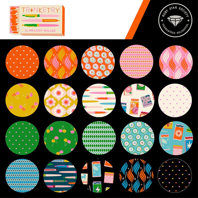 Trinketry Charm Pack - Ruby Star Society from Fort Worth Fabric Studio