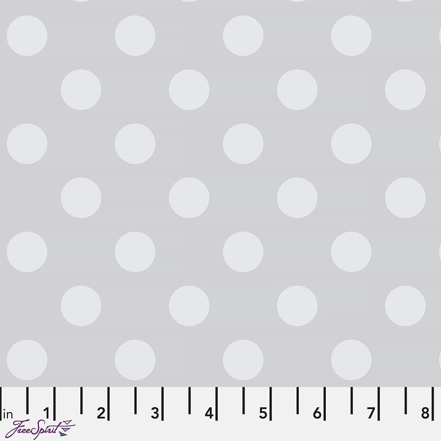 True Colors Graywork Pom Pom Fog - Free Spirit from Fort Worth Fabric Studio
