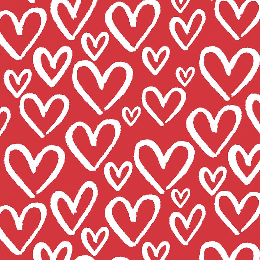 True Love Bold in Love Red - 3 Wishes Fabric from Fort Worth Fabric Studio