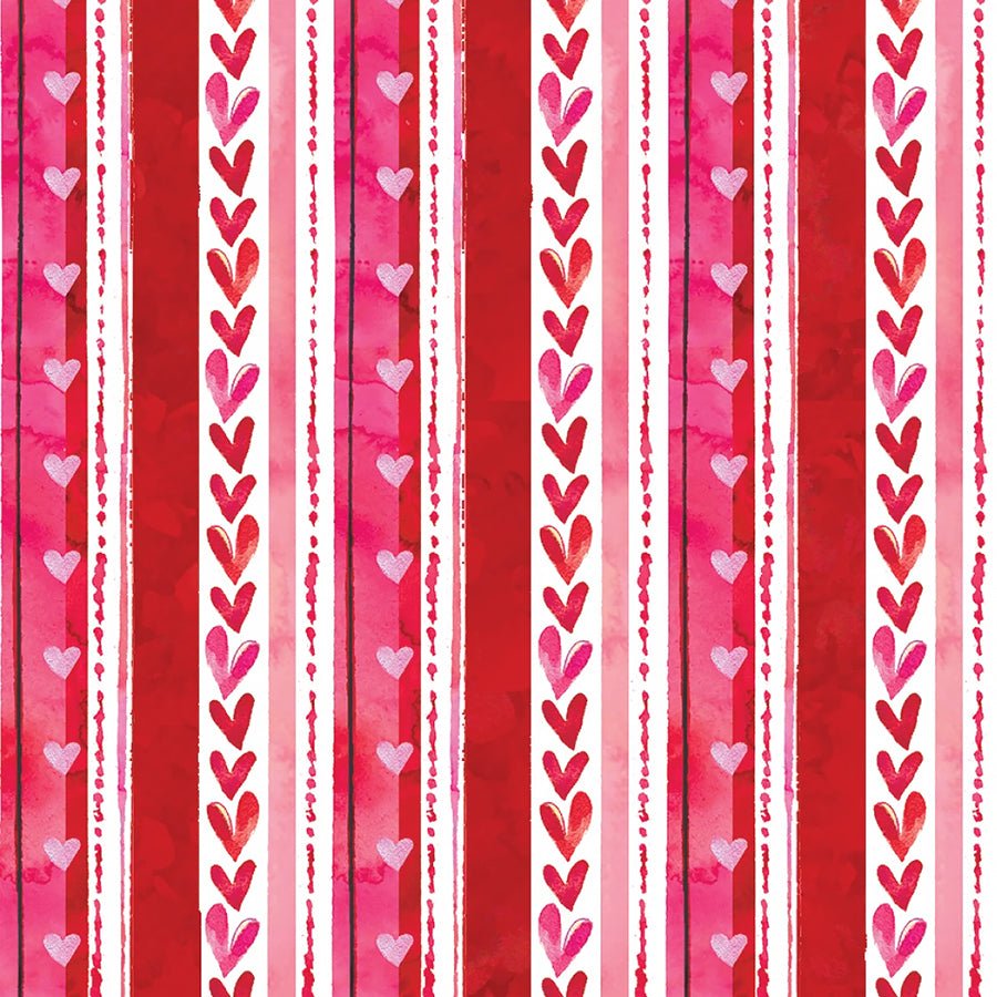 True Love Cupid's Stripes Multi - 3 Wishes Fabric from Fort Worth Fabric Studio