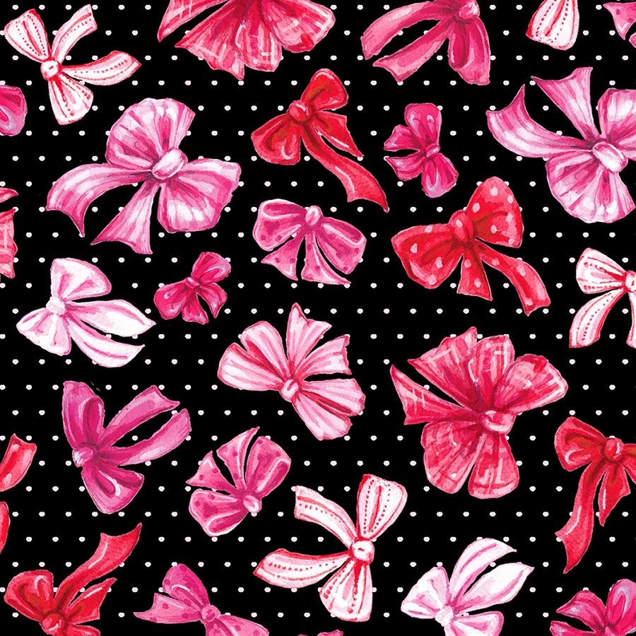 True Love Tied Together Black - 3 Wishes Fabric from Fort Worth Fabric Studio