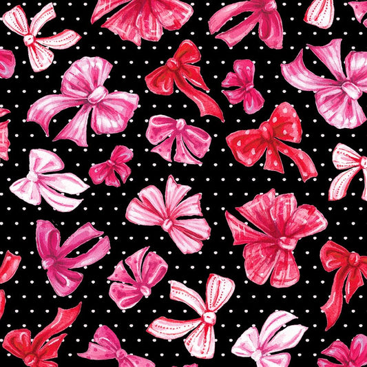 True Love Tied Together Black - 3 Wishes Fabric from Fort Worth Fabric Studio