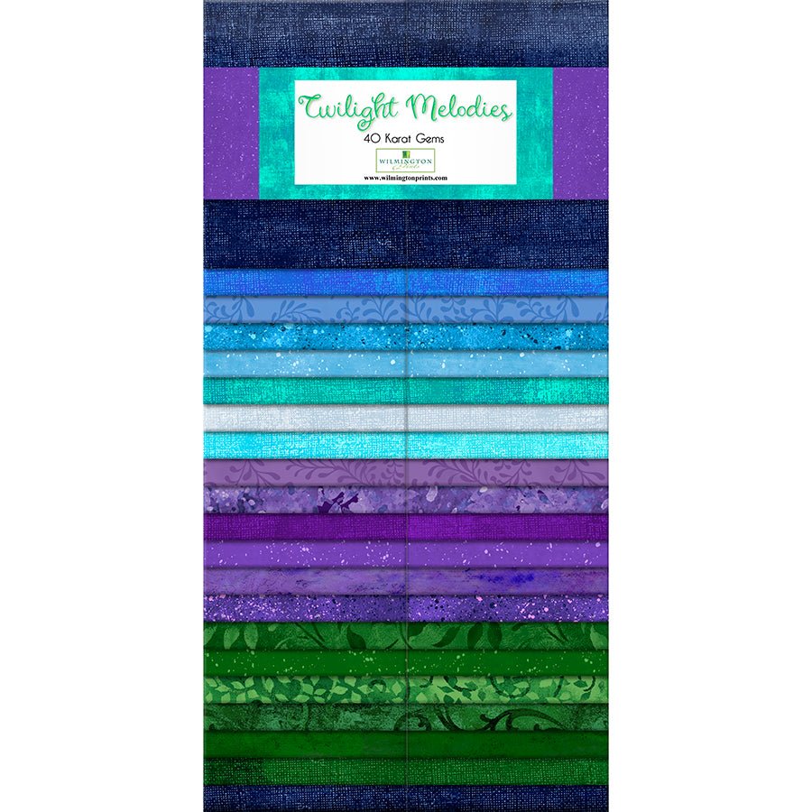 Twilight Melodies 40 Karat Gems 2.5" Strips by Wilmington - Wilmington Prints from Fort Worth Fabric Studio