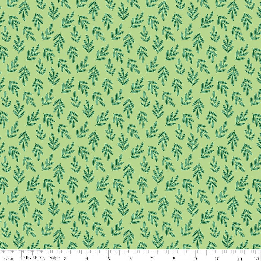 Two by Two Branchy Bliss Green - Riley Blake from Fort Worth Fabric Studio
